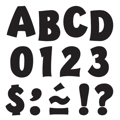 TREND 2 Playful Uppercase Ready Letters®, Black, 168 Per Pack , 6 Packs (T-79721-6)