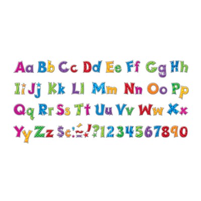 TREND 4 Patchwork Furry Friends Friendly Combo Ready Letters, Multicolored, 225/Pack, 3 Packs (T-79