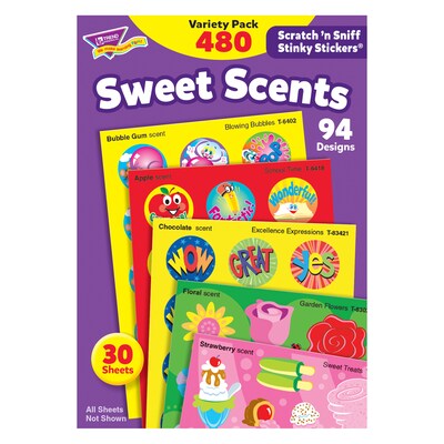 TREND Sweet Scents Stinky Stickers® Variety Pack, 480 Per Pack, 2 Packs (T-83901-2)