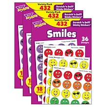 TREND Smiles Stinky Stickers® Variety Pack, 432 Per Pack, 3 Packs (T-83903-3)
