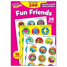 TREND Fun Friends Stinky Stickers Variety Pack, 240 Per Pack, 3 Packs (T-83917-3)