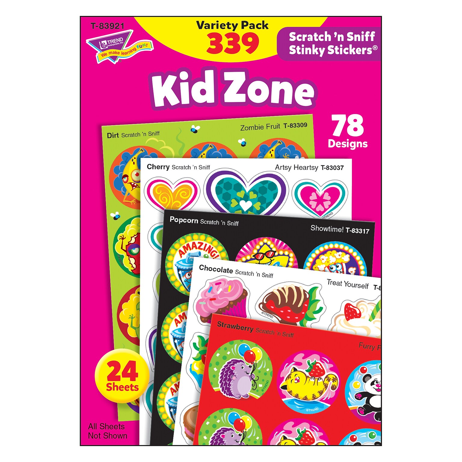 TREND Kid Zone Stinky Stickers® Variety Pack, Multicolored, 399 Pieces (T-83921)