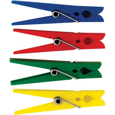 Teacher Created Resources 2-7/8" Clothespins, Assorted Colors, 40/Pack, 3 Packs (TCR20649-3)