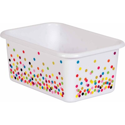 Teacher Created Resources Plastic Small Confetti Storage Bin, 7.75 x 11.38 x 5, Multicolored, Pac