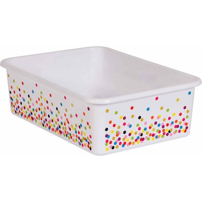 Teacher Created Resources Plastic Large Confetti Storage Bin, 11.5" x 16.25" x 5", Multicolored, Pack of 3 (TCR20895-3)