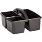 Teacher Created Resources® Plastic Storage Caddy, 9" x 9.25" x 5.25", Black, Pack of 6 (TCR20902-6)