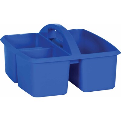 Teacher Created Resources® Plastic Storage Caddy, 9 x 9.25 x 5.25, Blue, Pack of 6 (TCR20903-6)
