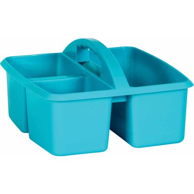 Teacher Created Resources® Plastic Storage Caddy, 9 x 9.25 x 5.25, Teal, Pack of 6 (TCR20911-6)