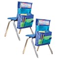 Teacher Created Resources Canvas Chair Pocket, 15.5 x 18, Blue, Teal & Lime, Pack of 2 (TCR20970-2