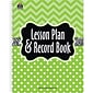 Teacher Created Resources Lime Chevrons and Dots Lesson Plan & Record Book, Pack of 2 (TCR2384-2)