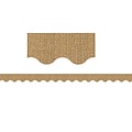 Teacher Created Resources Burlap Design Scalloped Border Trim, 35 Feet Per Pack, 6 Packs (TCR3552-6)