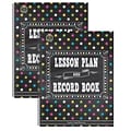 Teacher Created Resources Chalkboard Brights Lesson Plan and Record Book, Pack of 2 (TCR3716-2)