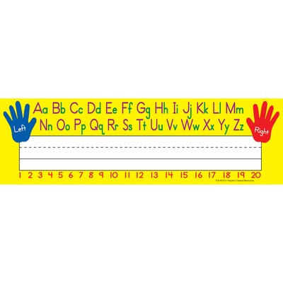 Teacher Created Resources Left/Right Alphabet Name Plates, 3.5" x 11.5", 36 Per Pack, 6 Packs (TCR4019-6)