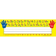 Teacher Created Resources Left/Right Alphabet Name Plates, 3.5 x 11.5, 36 Per Pack, 6 Packs (TCR40