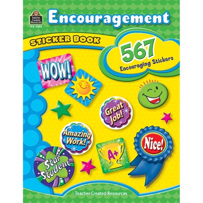 Teacher Created Resources Encouragement Sticker Book, 567 Stickers/Book, Pack of 2 (TCR4434-2)