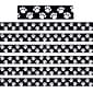 Teacher Created Resources 3 Straight Border, Black with White Paw Prints, 35 Per Pack, 6 Packs (TC