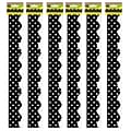 Teacher Created Resources Black Mini Polka Dots Border Trim, 35 Feet Per Pack, 6 Packs (TCR4671-6)