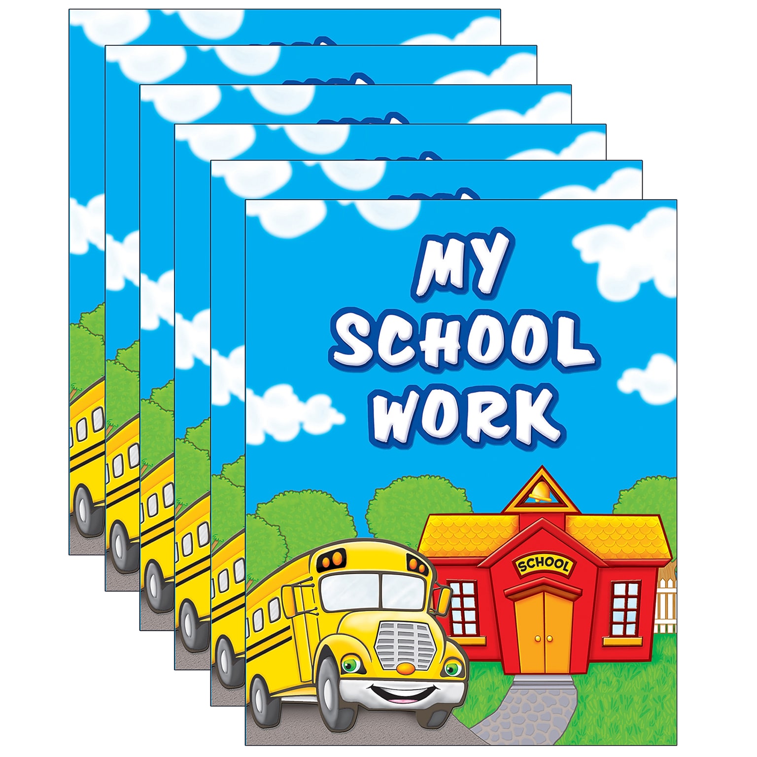 Teacher Created Resources Glossy Finish, 2-Pocket Folder, Multicolored Pack of 6 (TCR4939-6)