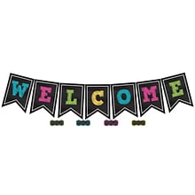 Teacher Created Resources Chalkboard Brights Pennants Welcome Bulletin Board Display, Pack of 2 (TCR