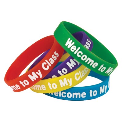 Teacher Created Resources® Welcome to My Class Wristbands, Assorted, 10 Per Pack, 6 Packs (TCR6023-6