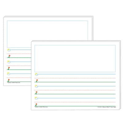 Teacher Created Resources 11 x 8.5 Smart Start K-1,  Story Paper, White, 100 Sheets Per Pack, 2 Pa