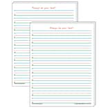 Teacher Created Resources 11 x 8.5 Smart Start 1-2, Writing Paper, White, 100 Sheets Per Pack, 2 P