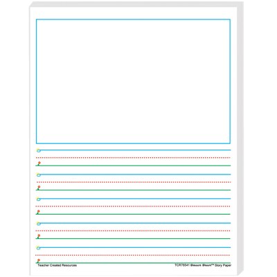 Teacher Created Resources Smart Start 1-2 Story Paper, 100 Sheets/Pack, 2 Packs (TCR76541-2)