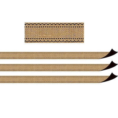 Teacher Created Resources Burlap Design Magnetic Border, 24 Feet Per Pack, 3 Packs (TCR77391-3)