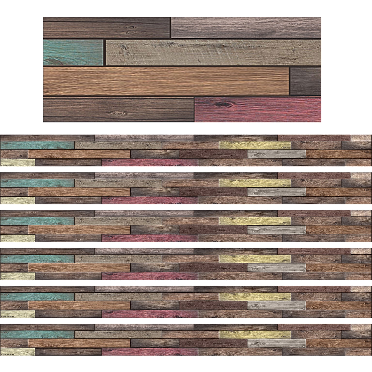 Teacher Created Resources Home Sweet Classroom Reclaimed Wood Design Border Trim, 35 Per Pack, 6 Packs (TCR8838-6)