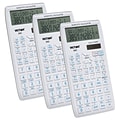 Victor 10-Digit Battery/Solar Powered Scientific Calculator, White, 3/Bundle (VCT940-3)