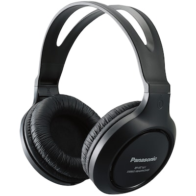 Panasonic Full-Size Over-Ear Wired Long-Cord Headphones (RP-HT161-K)