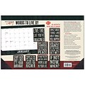 2018 Sellers Publishing, Inc. 17 x 11 Words To Live By Desk Pad Planner Calendar