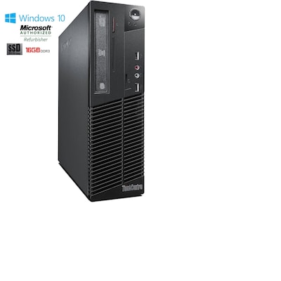 Lenovo M72 Small Form Factor Refurbished Desktop Computer, Intel Core i5 3470, 16GB Memory, 240GB SS