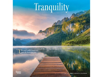 2022 BrownTrout 12 x 12 Monthly Calendar, Tranquility, Multicolor (9781975441692)