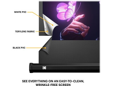 Kodak 100" Manual Tripod Projector Screen, Matte White (RODPJSTS100.16)