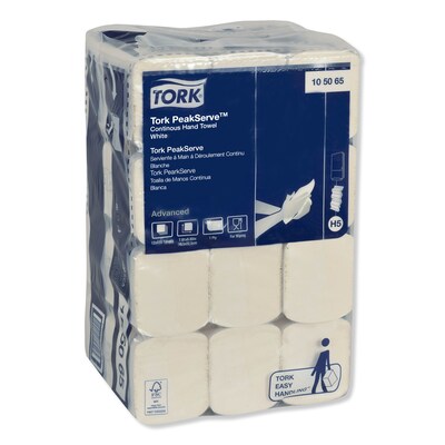 Tork PeakServe Multifold Paper Towels, 1-ply, 410 Sheets/Pack, 12 Packs/Carton (TRK105065)