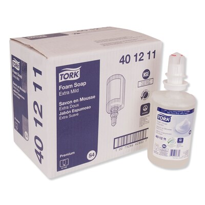 Tork Premium Extra Mild Foam Soap, Unscented, 1 L, 6/Carton