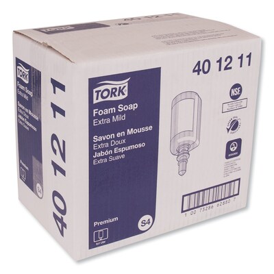Tork Premium Extra Mild Foam Soap, Unscented, 1 L, 6/Carton