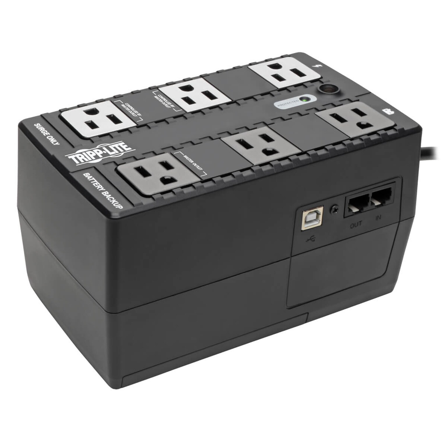 Tripp Lite Eco Green 350VA Compact Battery Backup UPS, 6-Outlets, Black (ECO350UPS)