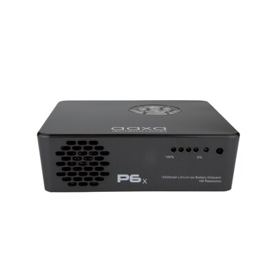 AAXA P6X DLP Portable Projector 1080p, 4 Hour Battery, Gray/Black (HP-P6X-01)