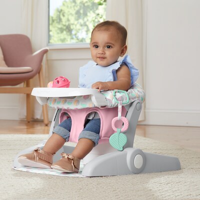 Summer Infant Learn-to-Sit Stages 3-position Fabric Kids Floor Seat, Sweet-and-Sour, Pink (13933)