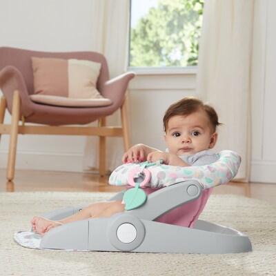 Summer Infant Learn-to-Sit Stages 3-position Fabric Kids Floor Seat, Sweet-and-Sour, Pink (13933)