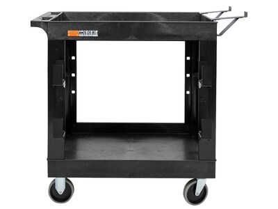 Luxor Polyethylene Mobile Utility Cart with Swivel Wheels, Black (EC11-NDUST-B)