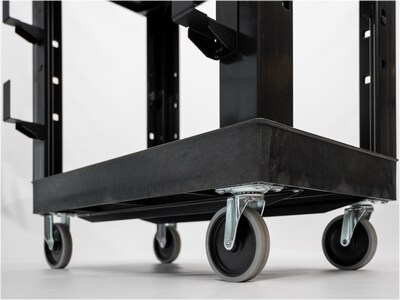 Luxor Polyethylene Mobile Utility Cart with Swivel Wheels, Black (EC11-NDUST-B)