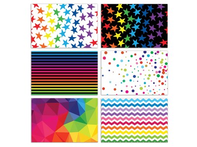 Better Office Cards with Envelopes, 4" x 6", Bright Shapes, 100/Pack (64574-100PK)