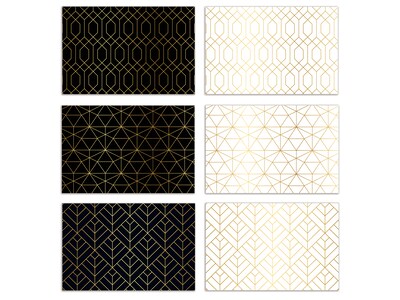Better Office Cards with Envelopes, 4" x 6", Geometric Patterns, 50/Pack (64557-50PK)