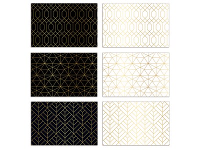 Better Office Cards with Envelopes, 4" x 6", Geometric Patterns, 50/Pack (64557-50PK)