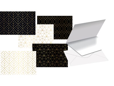 Better Office Cards with Envelopes, 4 x 6, Gold Foil, 100/Pack (64558-100PK)