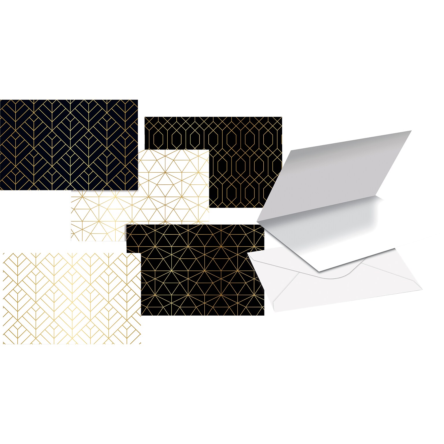 Better Office Cards with Envelopes, 4 x 6, Gold Foil, 100/Pack (64558-100PK)