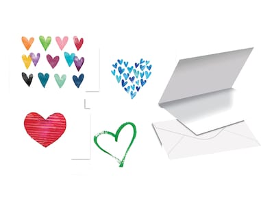 Better Office Cards with Envelopes, 4 x 6, Hearts, 100/Pack (64563-100PK)